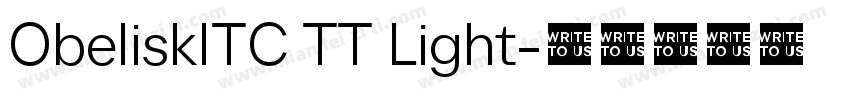 ObeliskITC TT Light字体转换